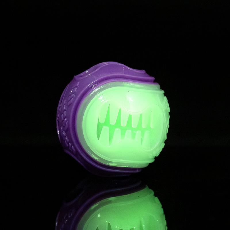 For Hot Pet Toy Dog Teething Bite-Resistant Glow-in-the-Dark Food-Leaking Training Ball TPR