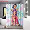 1 шт. K-pop Истребители демонов Принт Водонепроницаемая Занавеска для душа Приватность Подвесная штора с 12 крючками Несколько размеров Машинная стирка