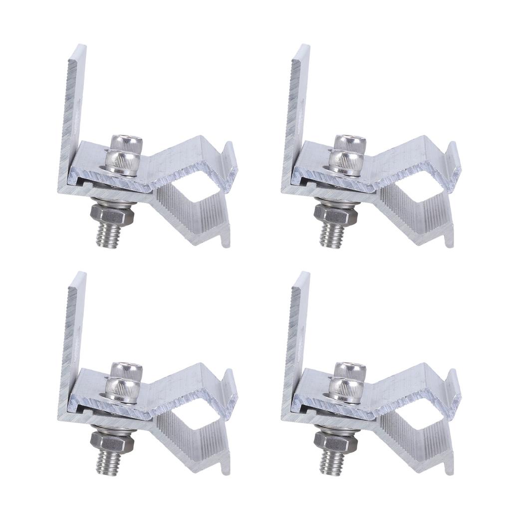 4pcs Aluminium Standing Seam Clamp for Solars Panel Installation On Metal Roofs Photovoltaic Brackets Daily Use