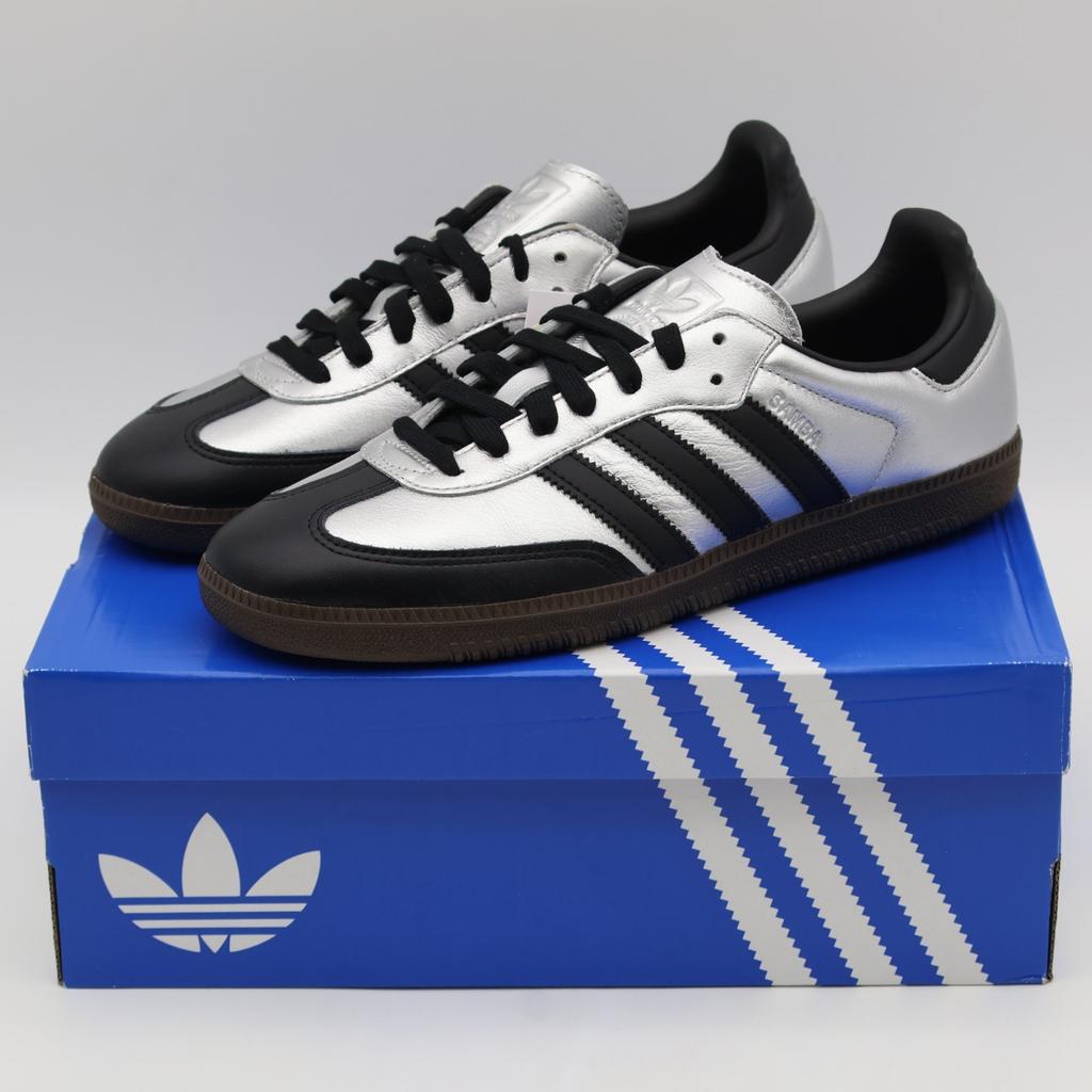 KI8464 adidas Originals Samba OG Серебристый Металлик Основной Черный Темно-Коричневый (Мужской)