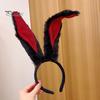 White Bunny Ears Headband Long Plush Rabbit Ear Hair Hoop Halloween Cosplay Costume Accessory Party Wear