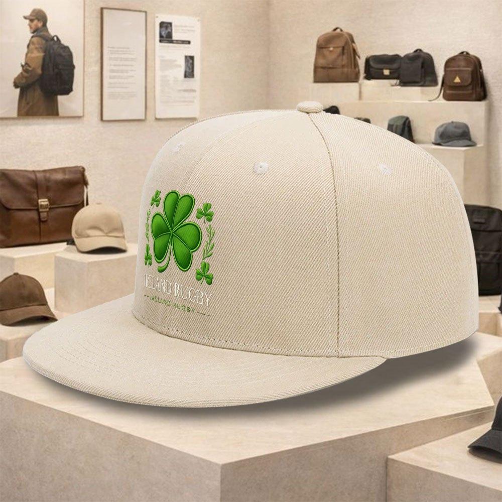 Ireland Rugby Shamrock Flat Brim Hip Hop Baseball Cap Polyester Snapback Unisex Casual Street Style