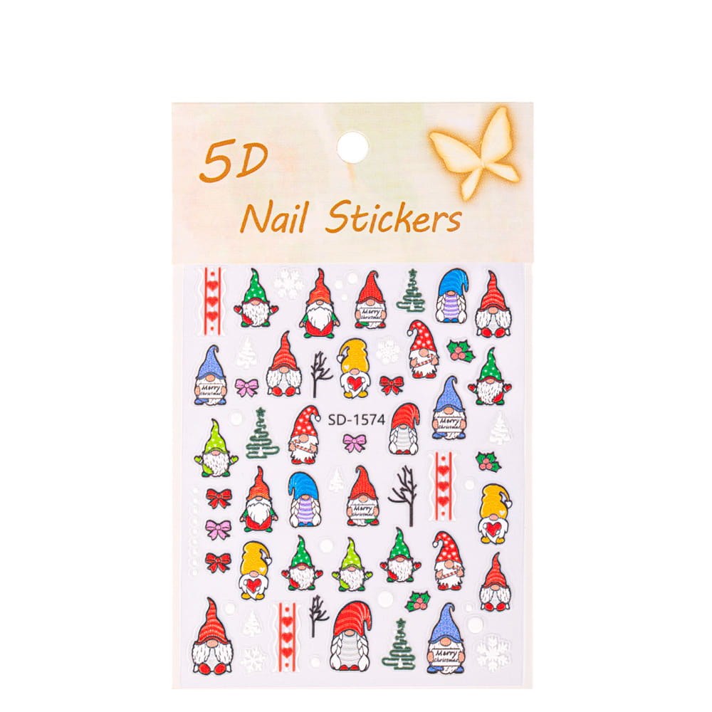 Naklejki Do Paznokci 5D Samoprzylepne Świąteczne Sd-1574