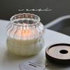 Medieval Style Chubby Glass Wooden Lid Candle Cup Tea Scented Candle Gift Box Birthday Gift Long-lasting Fragrance