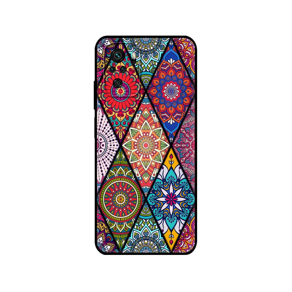 Черный чехол из ТПУ для Xiaomi Redmi 9T, чехол Redmi Note 9T Note 10 5G 4G Pro 10S, чехол с 3D-тиснением, винтажный ретро-решетчатый цветок