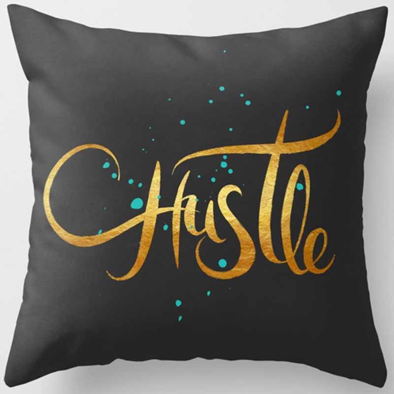 Черно-желтая квадратная наволочка, украшение для дома, чехол для автомобильного дивана 45 см * 45 см