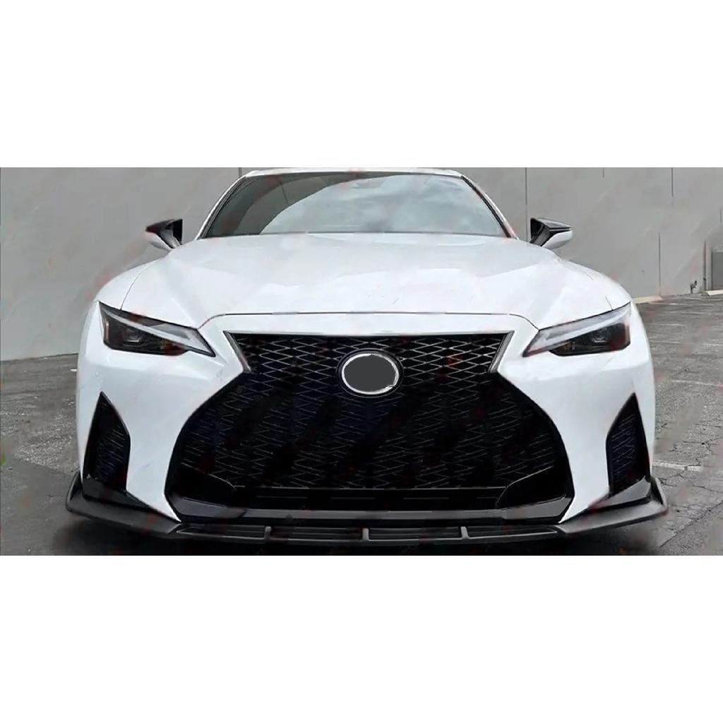 3PCS Front Bumper Lip For Lexus Is300 Is350 Is500 F-Sport 2021-2024 Spoiler Splitter Car Accessories Body Kit Glossy Black