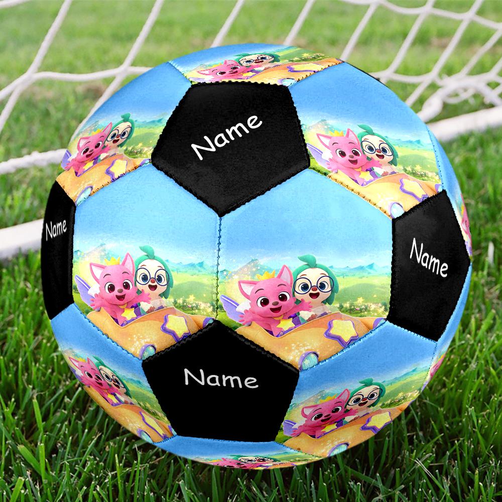 Custom Name Pinkfong Wonderstar Theme Size 5 Soccer Ball, Suitable for Both Indoor and Outdoor Matches, a Gift Suitable for Everyone.