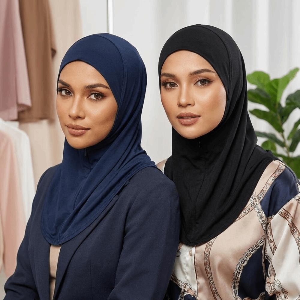 Elastic Underscarf Soft Full Coverage Hijab Plain Inner Cap  Middle East