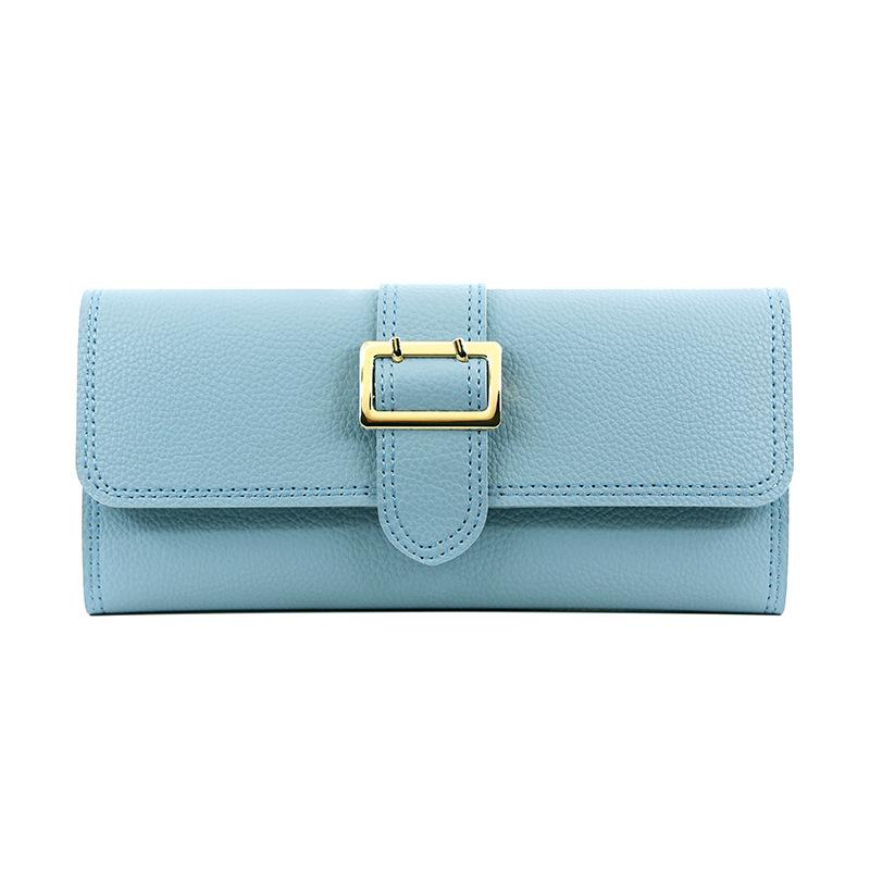 Женский длинный кошелек, простой и свежий кошелек для монет из искусственной кожи