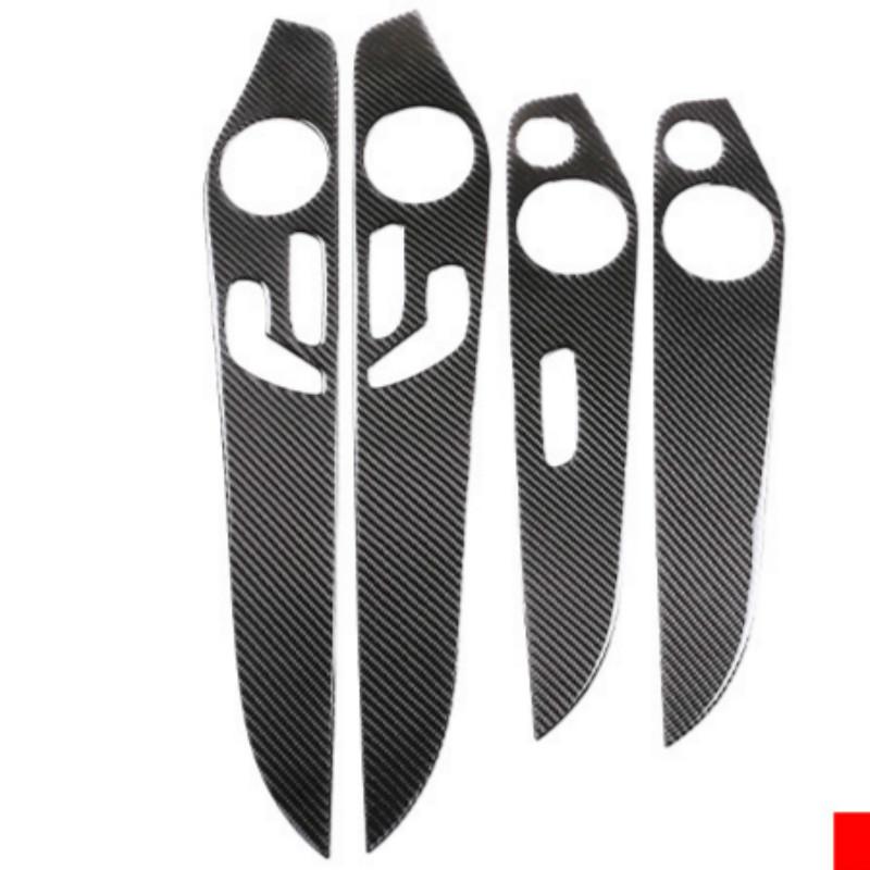 Для Mercedes-Benz C-Class GLC-Class W205 2014-2020 Аксессуары Украшение Двери Из Карбонового Волокна Наклейка Внутренние Дверные Панели