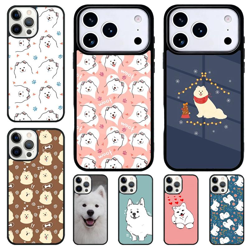 Ударопрочный чехол для телефона с изображением щенка самоеда для iPhone 17 Air 16e 15 11 12 14 13 Pro Max Чехол Coque