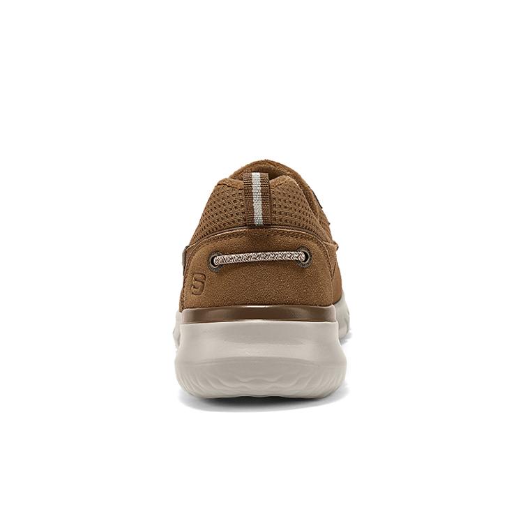 Skechers Удобные Универсальные Низкие Повседневные Кроссовки Мужские Коричневые 210962-CSNT