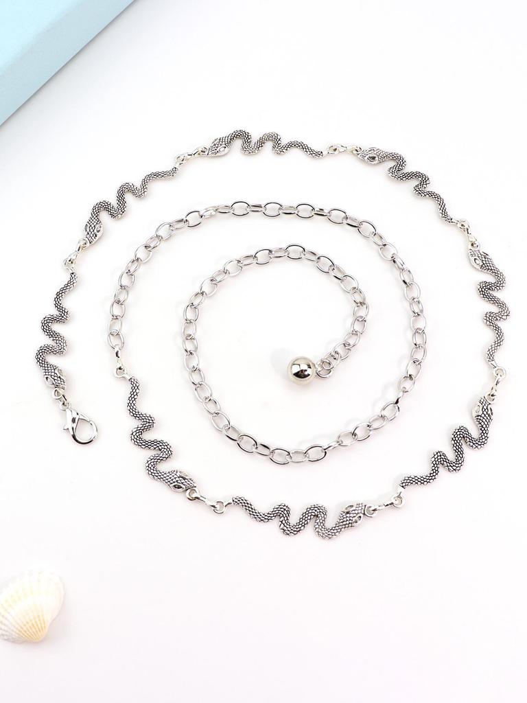 Ретро Металлическая Поясная Цепочка для Женщин - Универсальный и Модный Аксессуар