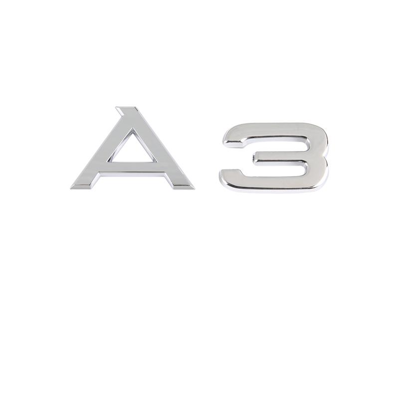 3D буквы цифры эмблема для Audi A3 A4 A5 A6 A7 A8 Q2 Q3 Q5 Q7 крышка багажника автомобиля шильдик значок логотип наклейка хром глянцевый черный