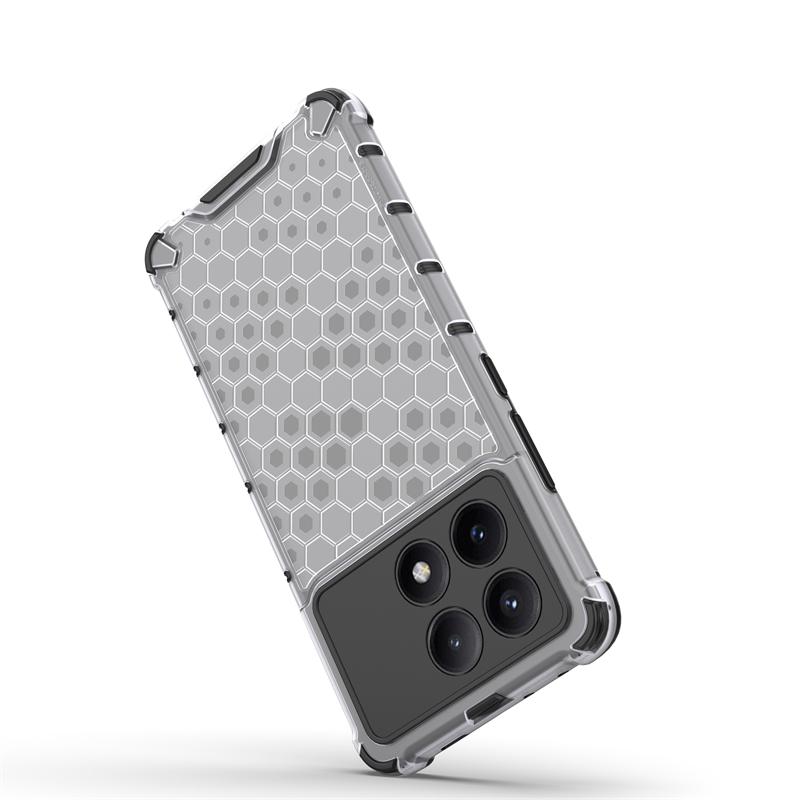 Сотовая ударопрочная для Xiaomi POCO X6 Pro Чехол Бронированный Capa POCO X6 Pro Чехол Полупрозрачный Защитный Чехол для Xiaomi POCO X6 Pro