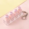 4-Key Smooth Fidget Keychain Portable Stress Reliever Mini Anxiety Relief Toy for School Students