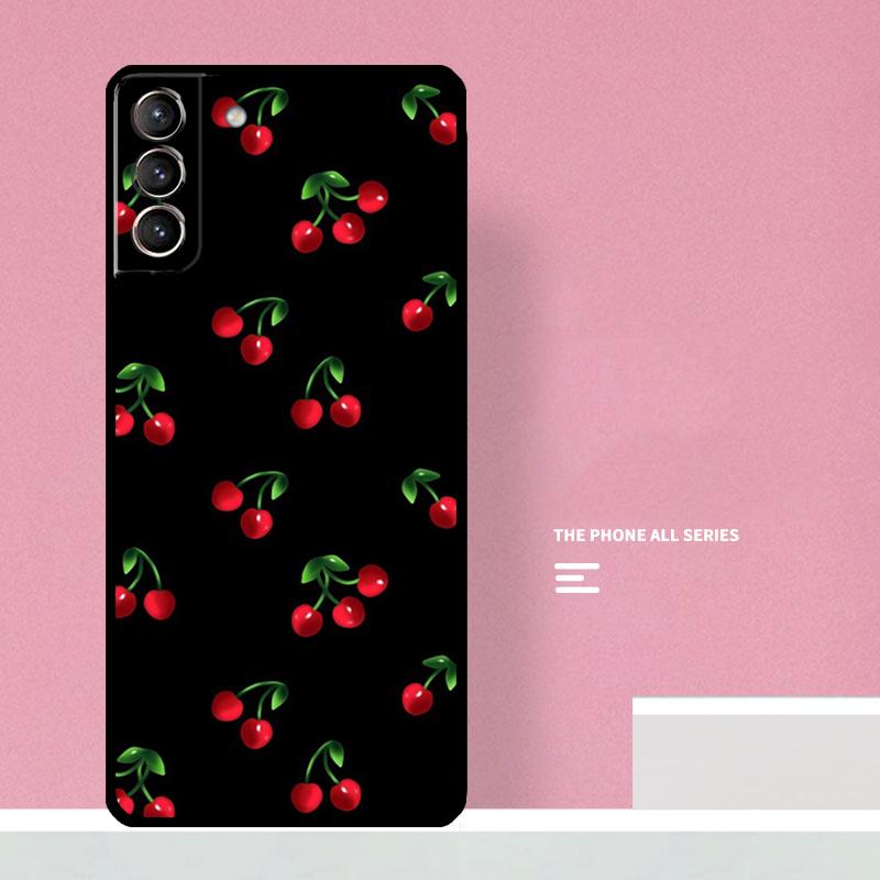 Чехол для телефона Food Fruit Red Cherry для Samsung Galaxy S26 S23 Ultra S20 S21 S22 S24 S25 Plus S10 S25 FE Cover Coque