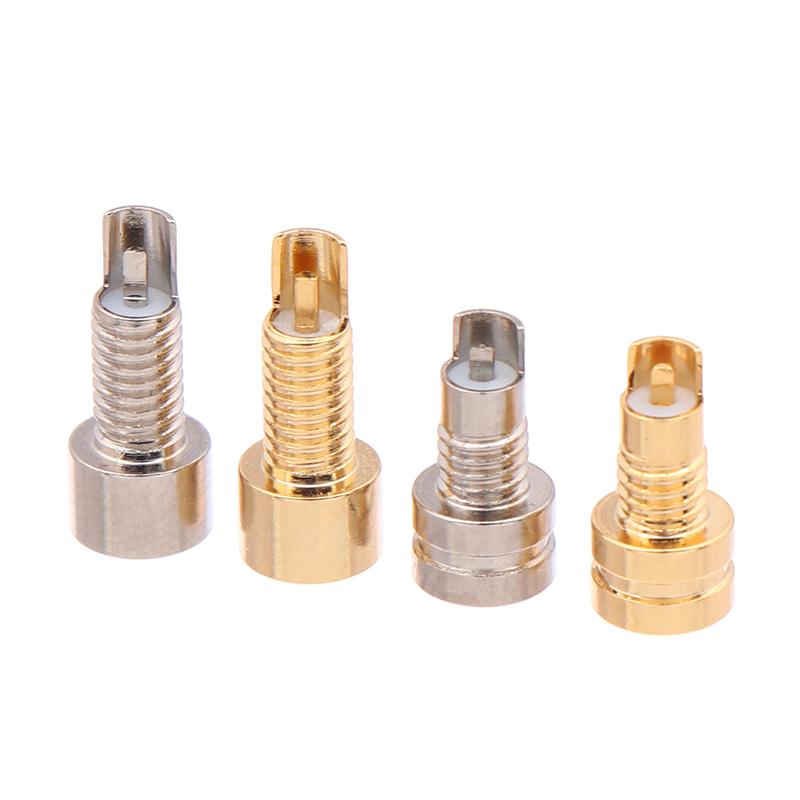 1/2Pcs Universal Pin Socket Female Socket Mmcx Pure Copper Gold Plated Built-In Hreaded Nut Holder Headphone Plug