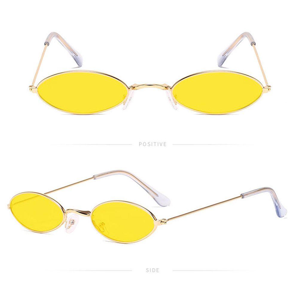 Fashion Design Small Frame Men and Women Sun Glasses Vintage Shades Eyeglasses Oval Sunglasses