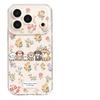 Цветочный щенок подходит для чехла для мобильного телефона Apple 17 iphone16promax мультяшный 15plus новый 14 полноразмерный.