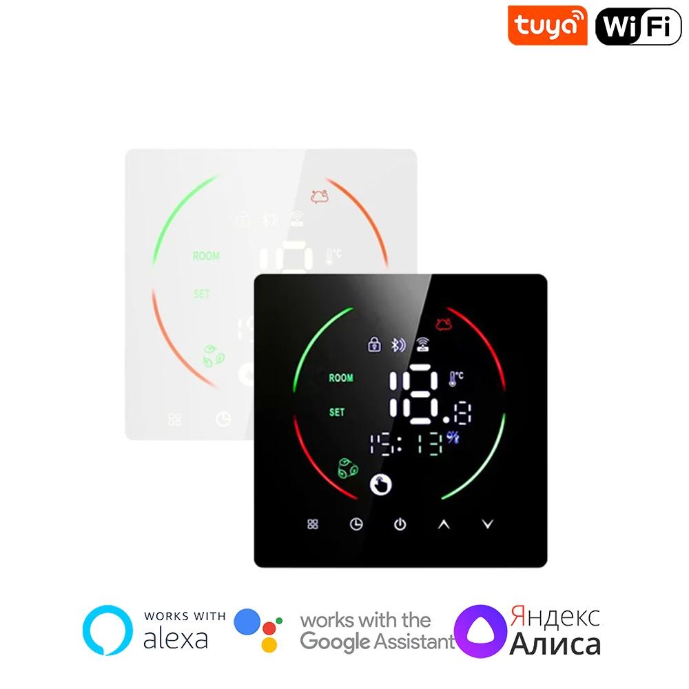 Умный WIFI термостат для теплого пола с контролем влажности и погоды, программируемый регулятор температуры в помещении, подходит для приложения Tuya