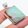 Chrysoprase Gemstone 925 Solid Sterling Silver Jewelry Pendant 1.77" SU-10328