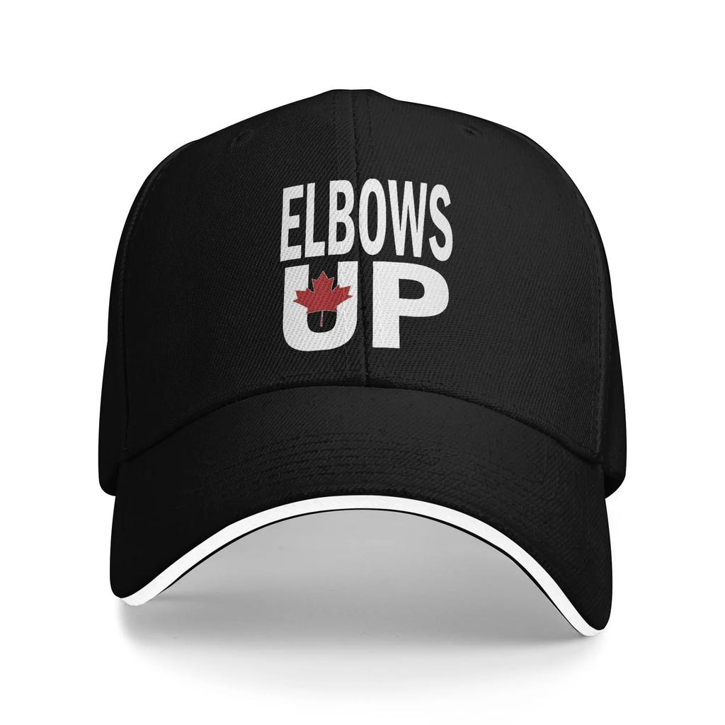 Canada Elbows Up White Letter Casual Baseball Cap Summer Trucker Hat Hunting Camping Hip Hop Hats Unisex-Teens y2k Cool Caps