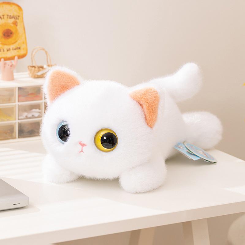 Красочная кукла-котенок с тремя глазами - Милый подарок на день рождения для детей, Утешающий компаньон