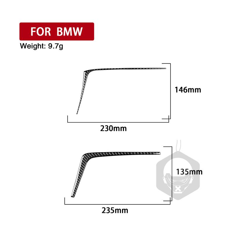 For BMW 5 Series G30 2016- Center Console Gear Shift Trim Strip Cover Tuning Soft Real Carbon Sheet Car Interior Accessories