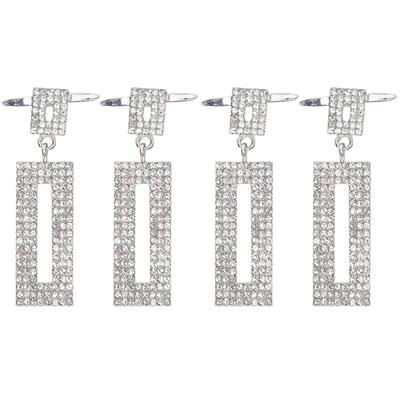 4 шт. Прямоугольная обувная пряжка, обувная клипса для украшения вечеринки, свадьбы, аксессуары для рукоделия своими руками, белая