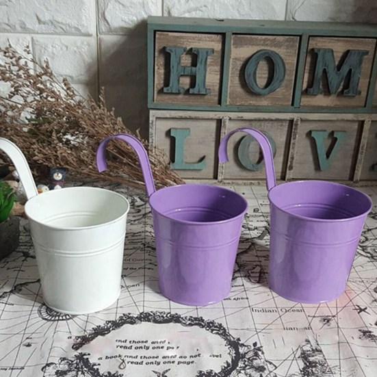 Металлический железный подвесной цветочный горшок, контейнер для дома, балкона, сада, кашпо, бочонок, декор