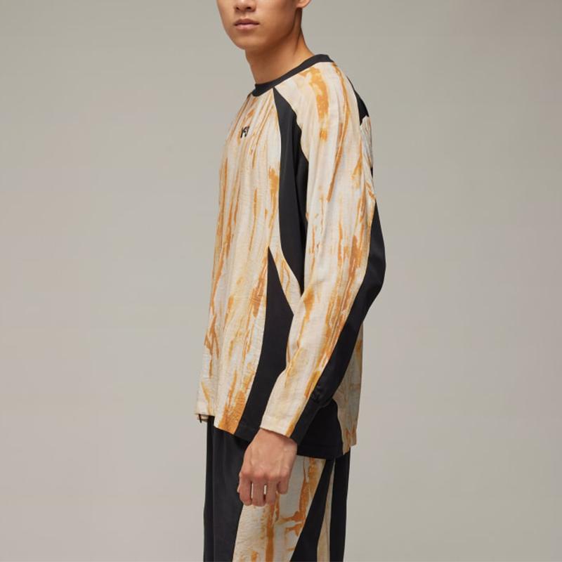 Футболка с длинным рукавом adidas Y-3 Rust Dye, многоцветная/черная, мужская, уличная одежда IR6256