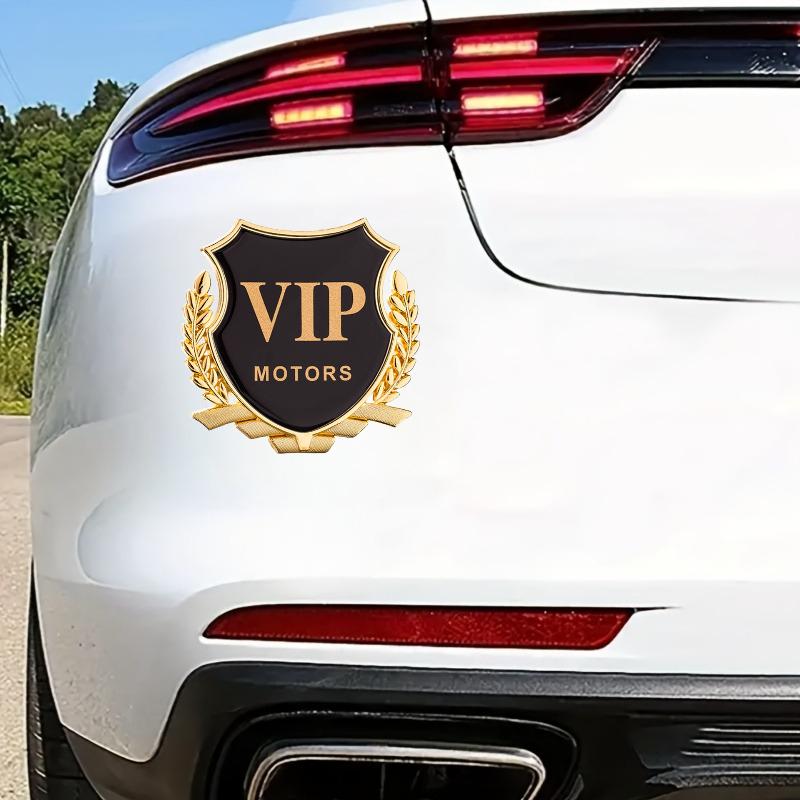 1 шт. Автомобильные наклейки креативная индивидуальность VIP логотип автомобиля VIP текстовая отметка боковая отметка декоративная наклейка модифицированная металлическая наклейка на заднюю часть