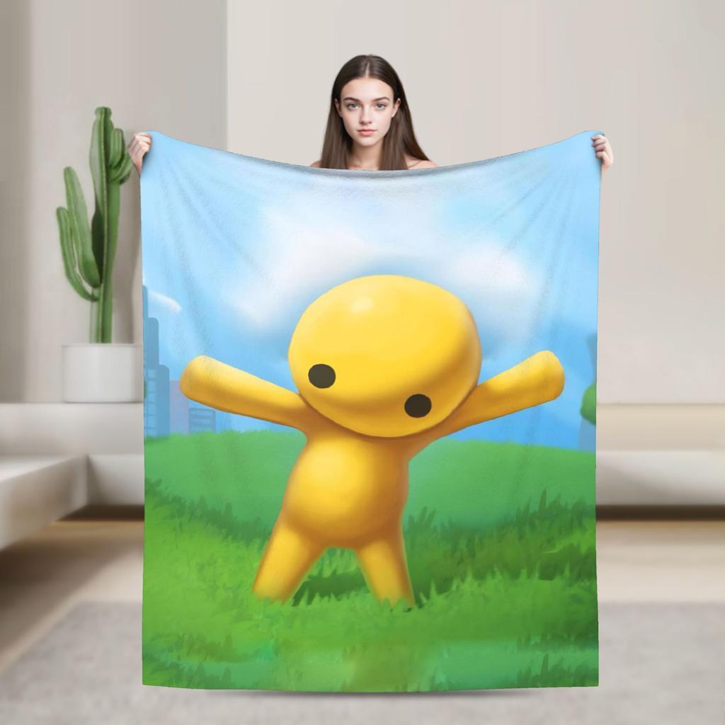Wobbly Life Sandbox Game Fashion Blanket Cartoon Funny Flannel Novelty Warm Throw Fashion Blankets for Coverlet Decoration Outdoor