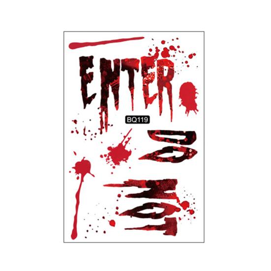 Стикер на окно съемный ужасы бесследный многоразовый страшная сцена макет ПВХ тень призрака отпечаток крови Хэллоуин электростатическая наклейка на окно витрина