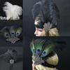 Sequin Feather Flapper Headband 1920s Great  Headdress Headpiece Vintage