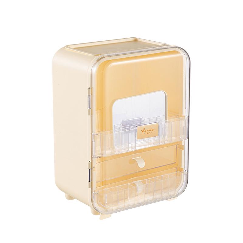 Элегантный акриловый органайзер для косметики - Пыленепроницаемый, большой вместимости для помады и средств по уходу за кожей на туалетном столике.