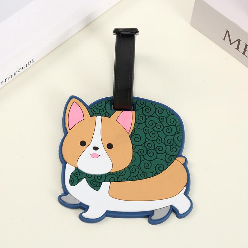 Мультяшные животные Силиконовые багажные бирки Креативные милые багажные бирки Бирка для чемодана Подвеска-брелок для путешествий Защита от потери