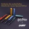 LAMY Harry Potter Set Special Edition Fountain Pen with House Engraving Steel Medium Size Lightweight Aluminum Body Includes LAMY T10 Blue Cartridge