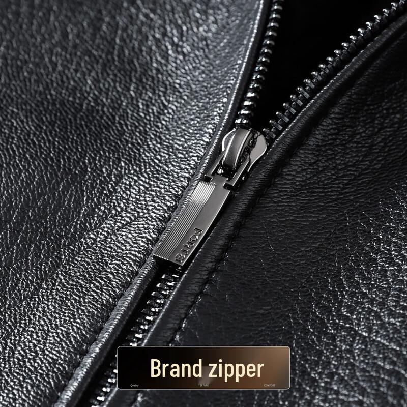 Futing Мужская куртка из натуральной козьей кожи с меховой подкладкой