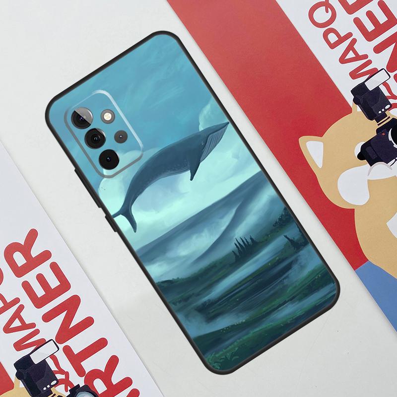 Летающий Кит Волшебный Чехол Для Samsung Galaxy A53 A16 A26 A36 A56 A55 A35 A15 A52 A32 A12 A33 A13 A14 A34 A54 A17