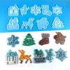 Christmas Tree Hanging Tags Silicone Mould Crystal Resin Mold Xmas Ornament Epoxy Resin Molds