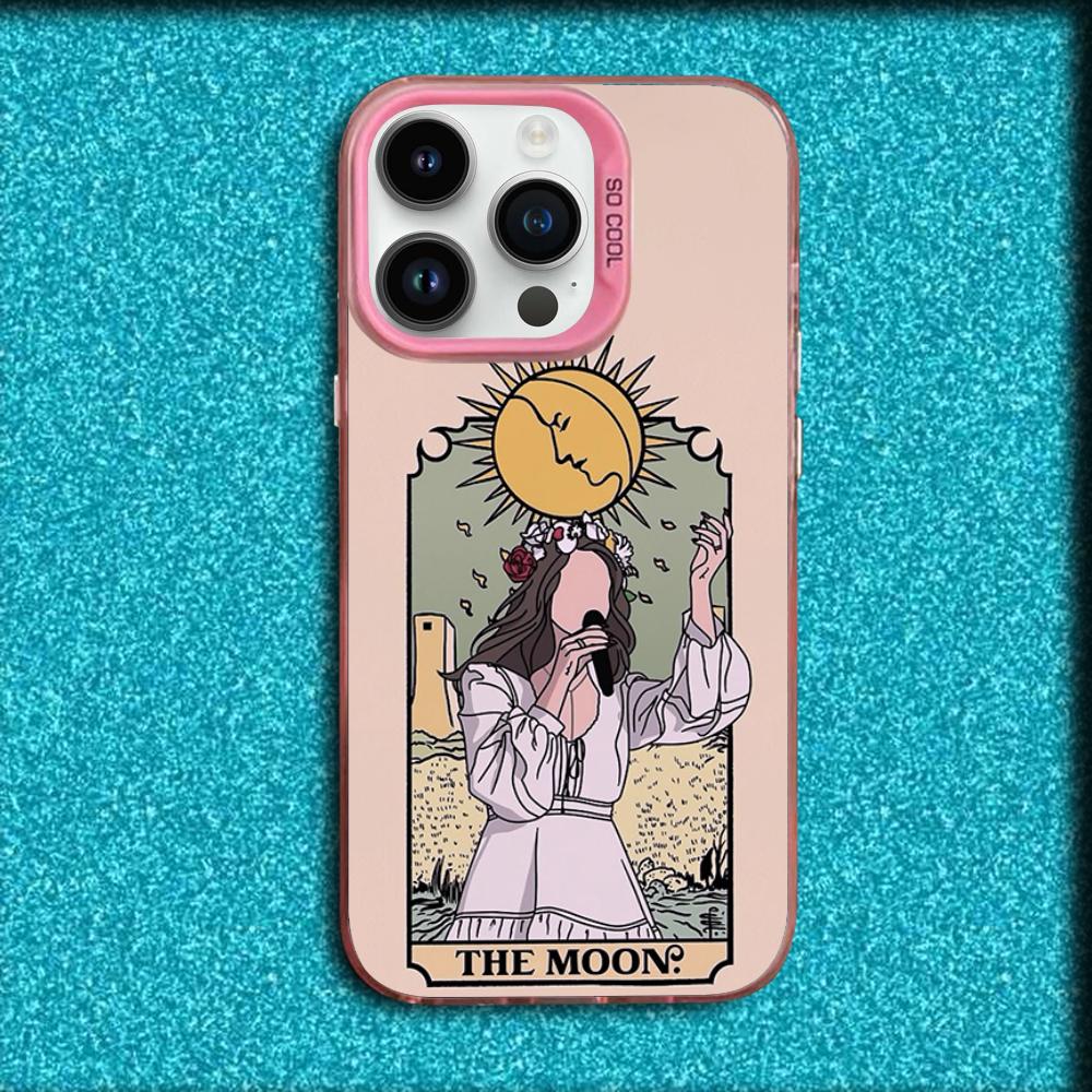Чехол для телефона L-Lana Del Rey Singer для iPhone 16,15,14,13,12,11,Mini,Pro,MAX Розовый Матовый Силиконовый Чехол
