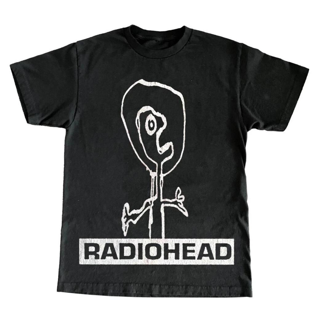 Футболка Radiohead Public Library, шелкография с Y2kb и ботинками, в ретро-стиле для любителей музыки