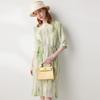 [Blended Printing] Spring/Summer Mulberry Silk Spring/Summer Round Neck Fashionable Commuter Strap Show Thin Elegant Dress