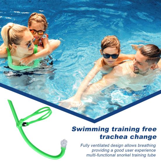 Трубка для обучения плаванию с трубкой для дайвинга, дыхательная трубка с оголовьем, жидкий силиконовый загубник, трубка для взрослых и детей