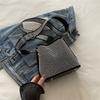 Stylish Fall Bucket Bag Unique Design Chic Shoulder Crossbody Handbag In Black Silver Colorful Options