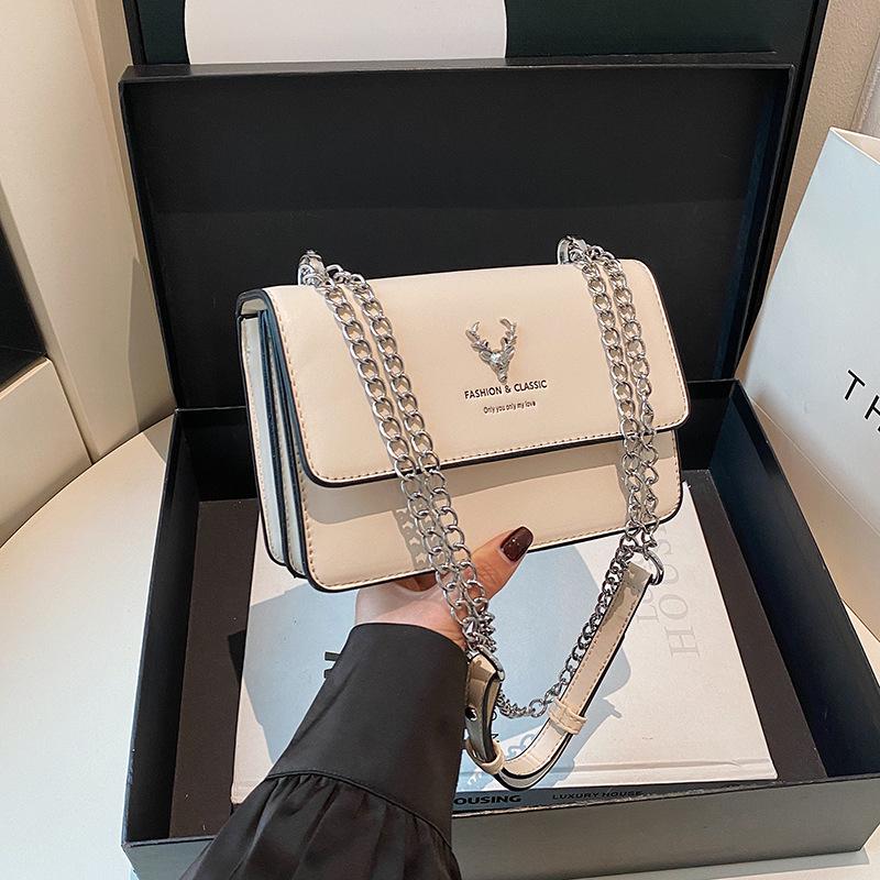 2025 Роскошная женская сумка кроссбоди: Сумка через плечо с цепочкой и головой оленя