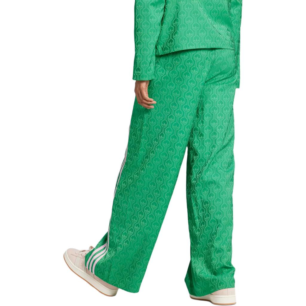 Adidas Оригинальные повседневные брюки с широкими штанинами и эластичным поясом, женские брюки зеленого цвета JN7662